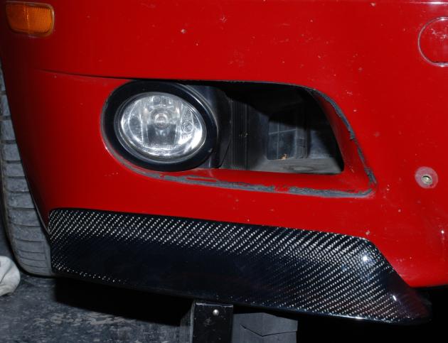 E46 M3 CSL style front bumper splitter, carbon 1