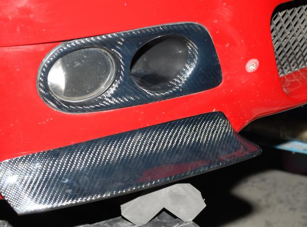 E46 M3 CSL style front bumper splitter, carbon 2