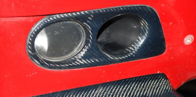 E46 M3 fog lamp cover, carbon 1