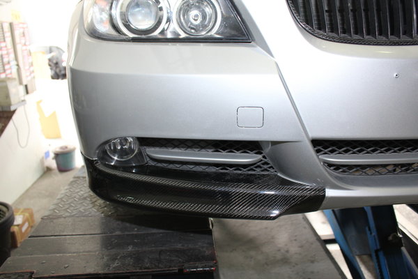 E90 front bumper splitter for original bumper,carbon 2