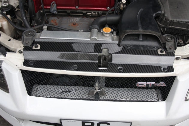 EVO 7 cooling plate, carbon (radiator diffuser) 1