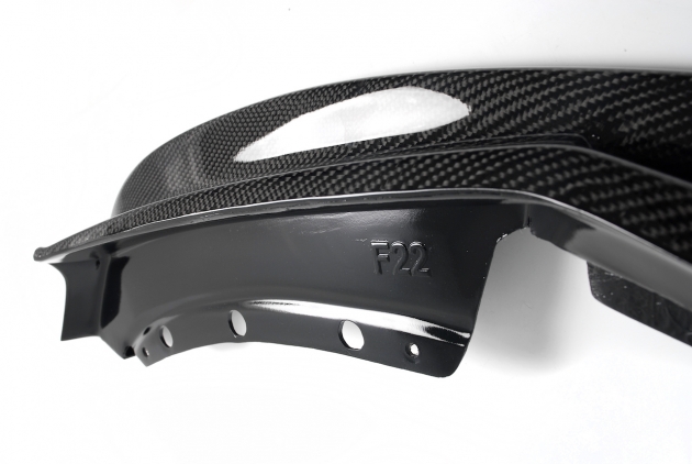 F22 3D style front lip for M Sport Bumper, carbon 3