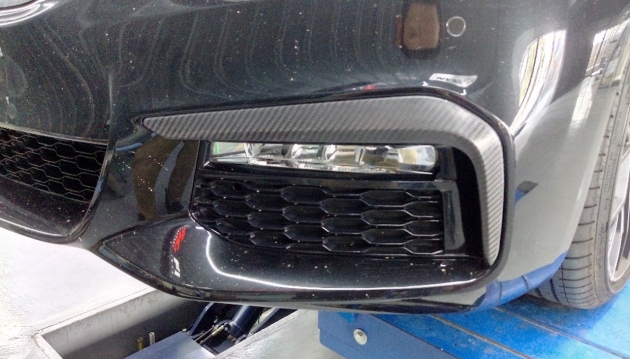 G30 front upper splitter for M Sport bumper,dry carbon ( NOT fit on M550I model) 2