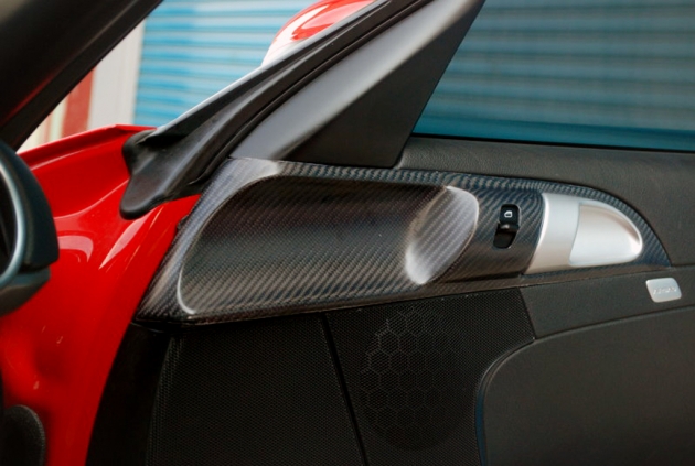 987 Cayman door handle trim, carbon 2