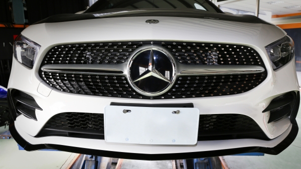 A35 Style 7 pcs Front Bumper Lips For A250 AMG Line,PP