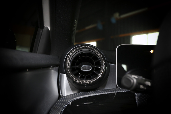 A250 Air Vent Condition Ring Carbon Cover Trim-5pcs